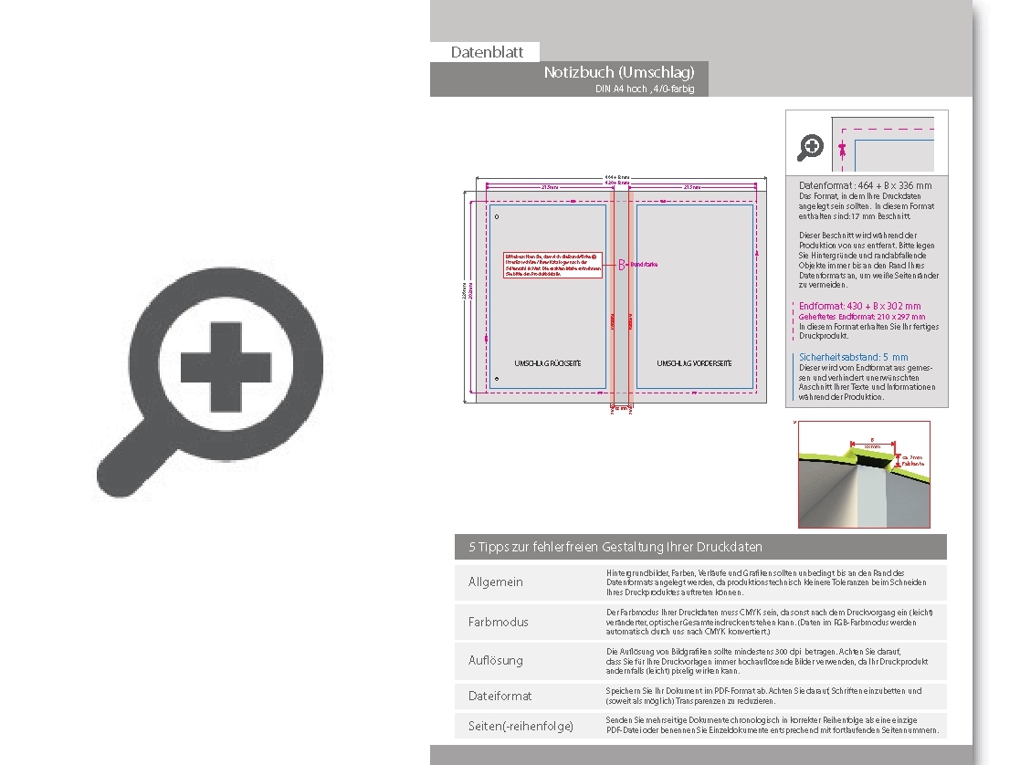 Product Bild notizbuch_din_a4_hoch__umschlag__hardcover_4_0-farbig__inhalt__64_karierte_inhaltsseiten_inkl__abrissperforation_(1_cm_vom_bund)