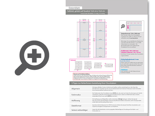 Product Bild faltblatt__gefalzt_auf_quadrat_14_8_cm_x_14_8_cm__horizontaler_wickelfalz__8-seitig