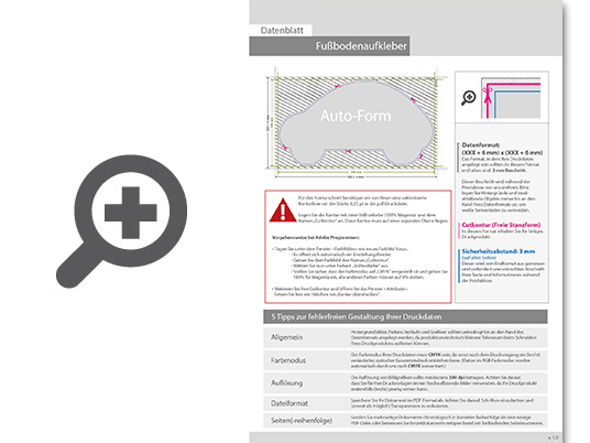 Product Bild hochwertige_zertifizierte_outdoor_fu__bodenaufkleber_in_auto-form
