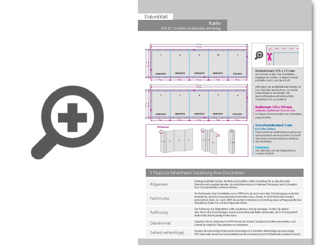 Product Bild trauerkarte__gefalzt_auf_din_a7__vertikaler_zickzackfalz__10-seitig