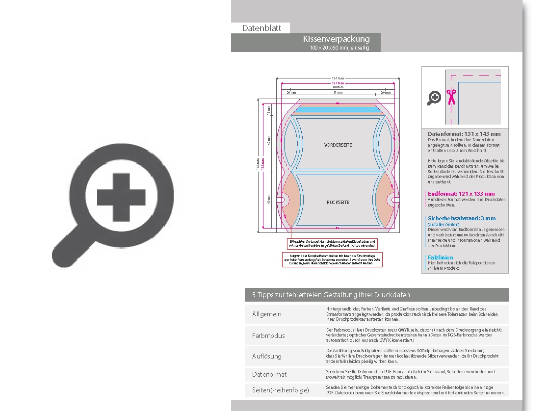 Product Bild kissenverpackung_(10_cm_x_2_cm_x_6_cm)_einseitig_bedruckt_5_0-farbig_(cmyk_+_sonderfarbe)