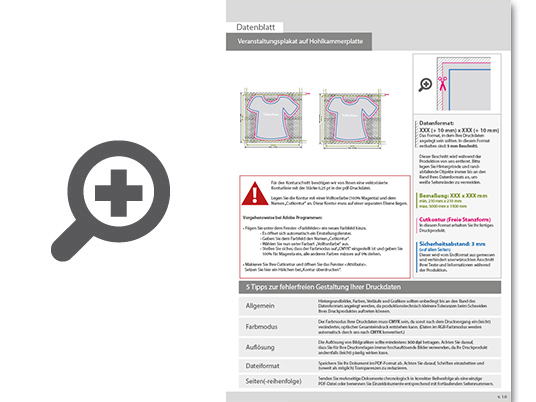 Product Bild veranstaltungsplakat_auf_hohlkammerplatte_in_shirt-form_konturgefr__st___beidseitig_4_4-farbig_bedruckt